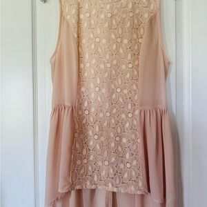 Forever 21 Pink Asymmetrical Blouse